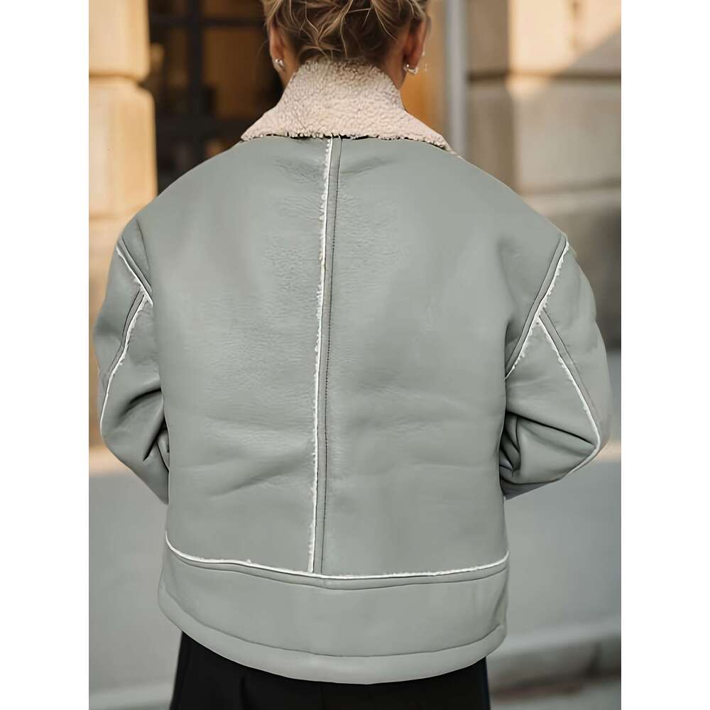 Fleece Lined Jacket Women S Fleece Lined Epaulet With Pockets Drawstring Hem Button Closure Warm Fall Winter Coat In Black Stylish And Functional For