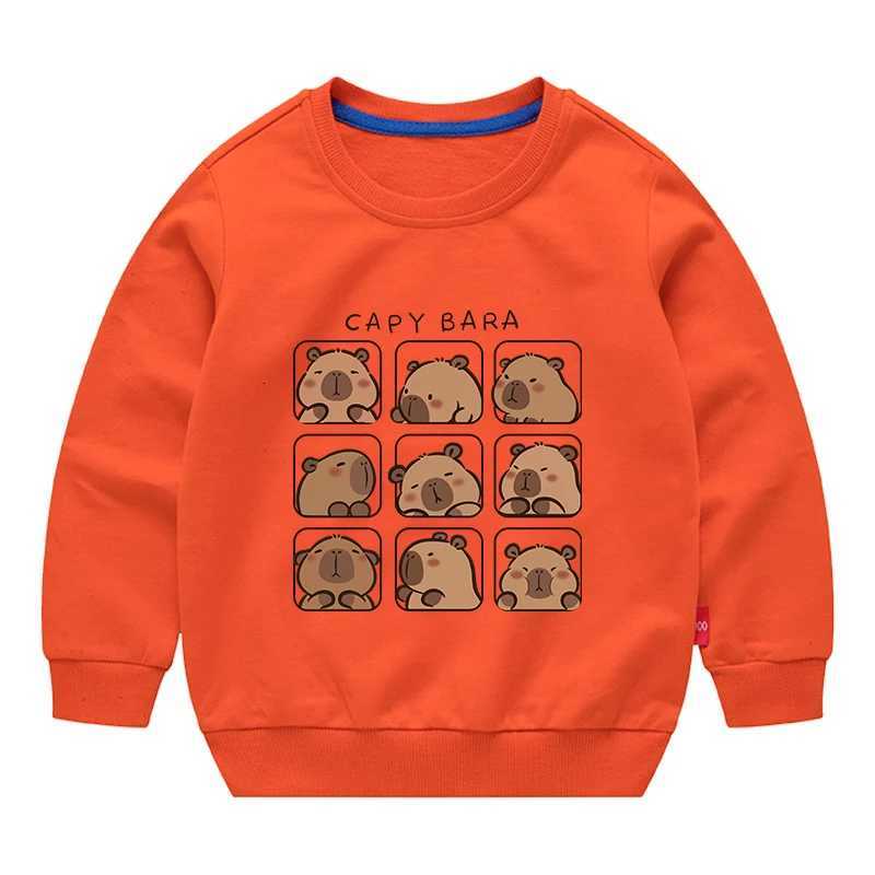 Autumn Children Clothes Funny Capybara Hoodies Kids Girl Boy Spring Cute Animal Cotton Long Sleeve T Shirt Children SweatshirtT251030