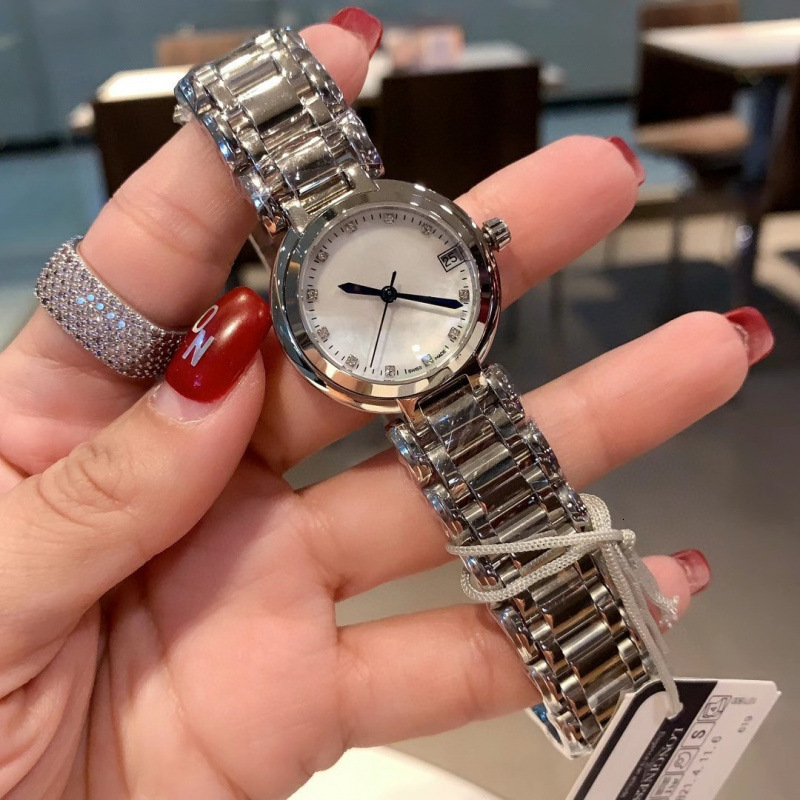 Designer Watch Langjia Heart Moon Watch For Women Moon Phase Starry Mother-of-pearl Rose Gold Luxury Stainless Steel Band Watch For Women