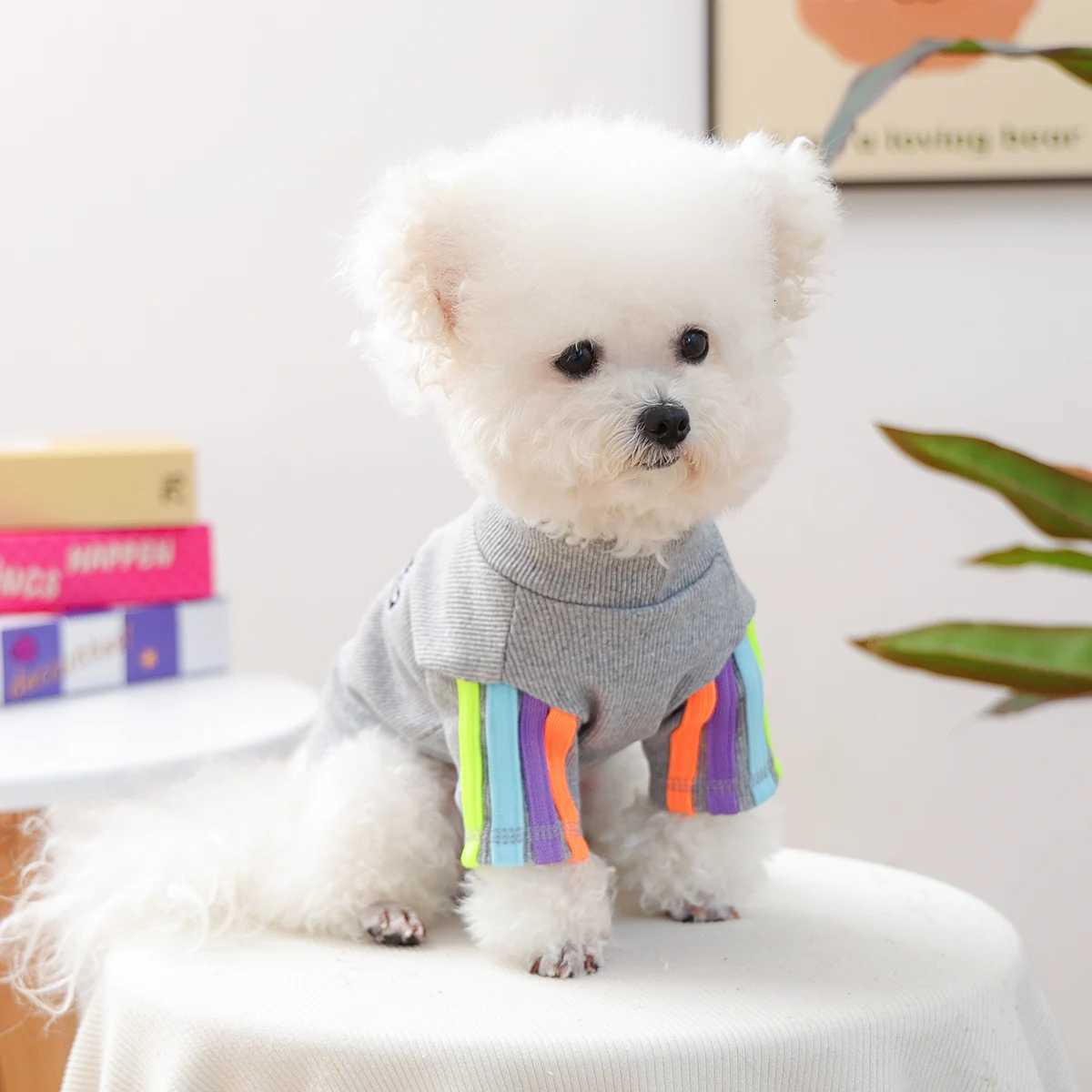 Cute Puppy Clothes Simple and Comfortable Letter Bottoming Shirt Pet Sweater Suitable for Puppies and Cats C251030