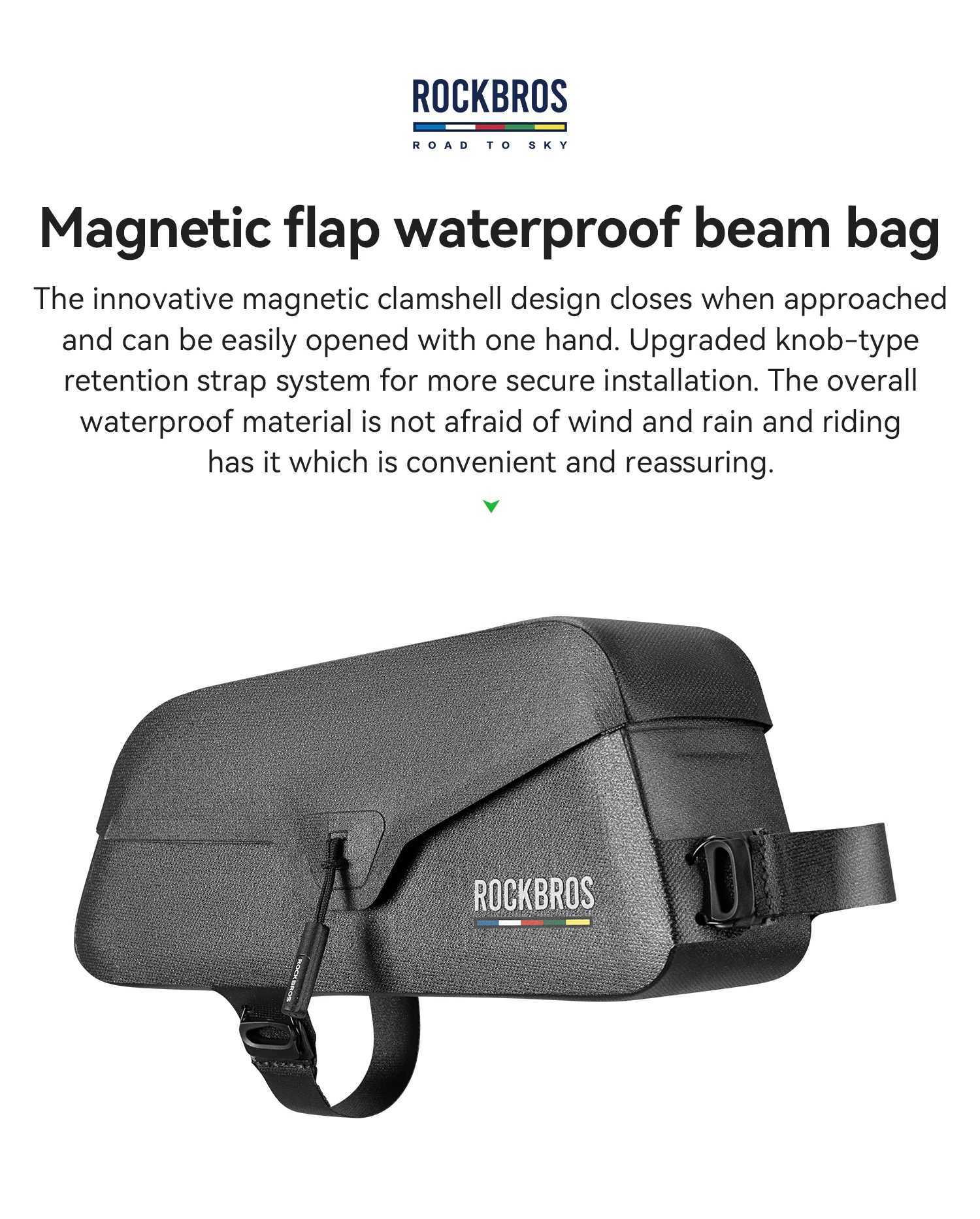 For MTB Road Waterproof Magnetic Front Bag universal Bicycle Top Tube Bag Toolkit Frame Pack Durable Cycling Storage Bag H251029