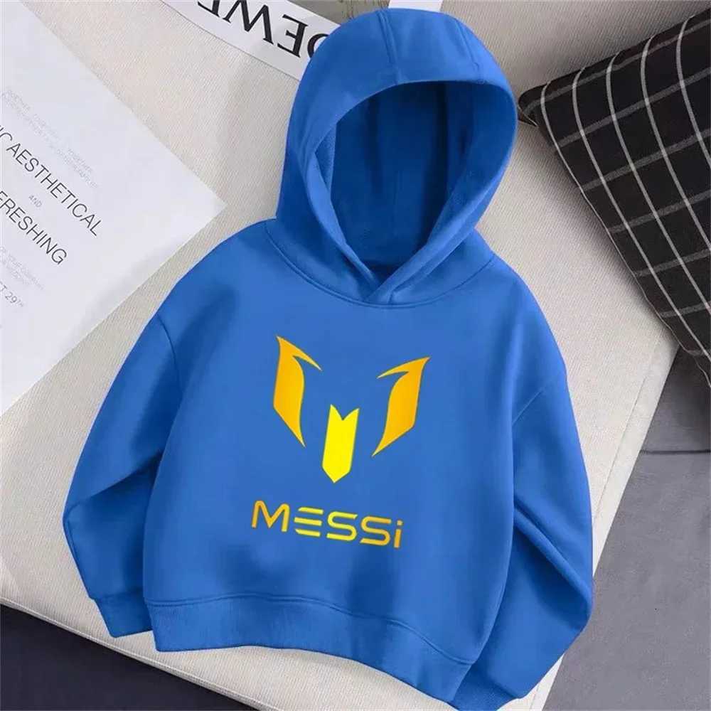 Spring and Autumn Messi Printed Children Hoodies Long Sleeve Casual Fashion Street Sports Kid Sweatshrts Boy Girl Pullover CoatT251030