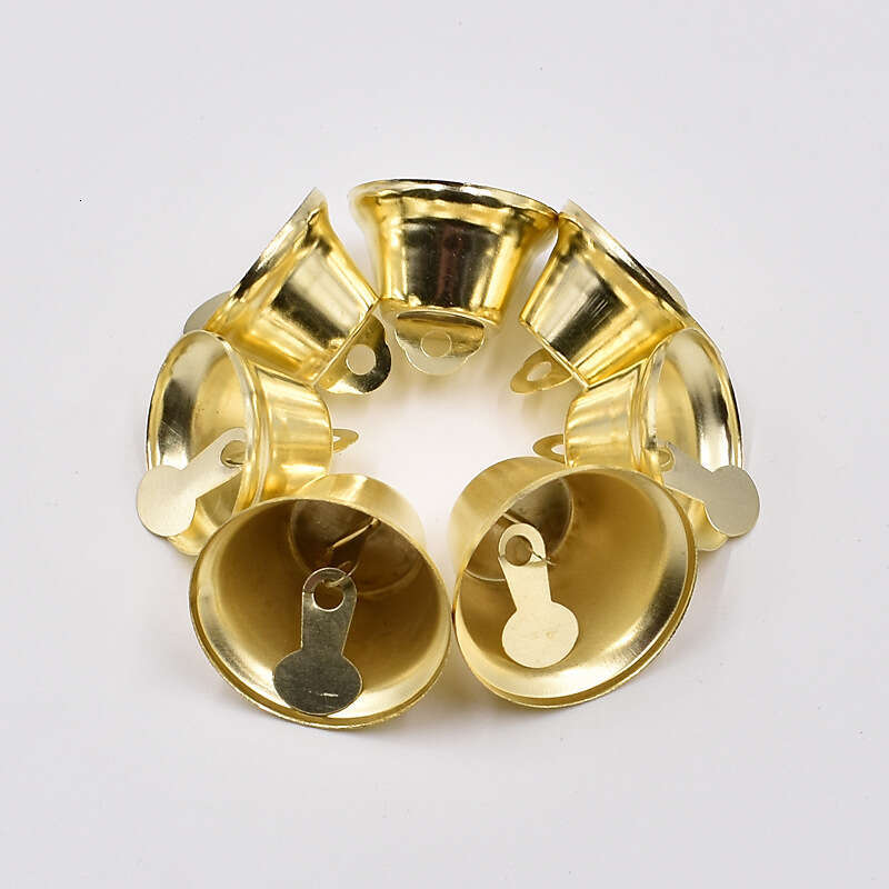 10-50MM Gold Open Horn Christmas Decoration Small Bell Wind Chime DIY Accessories
