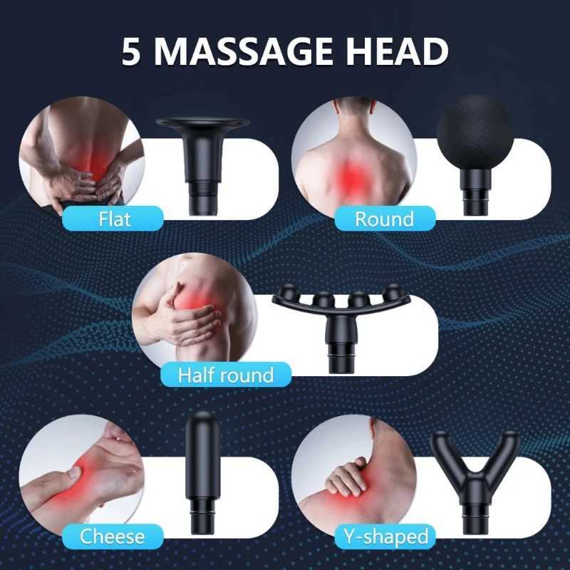 Multi functional electric fascia gun convenient brushless home professional yoga fitness muscle relaxation vibration massager J251030