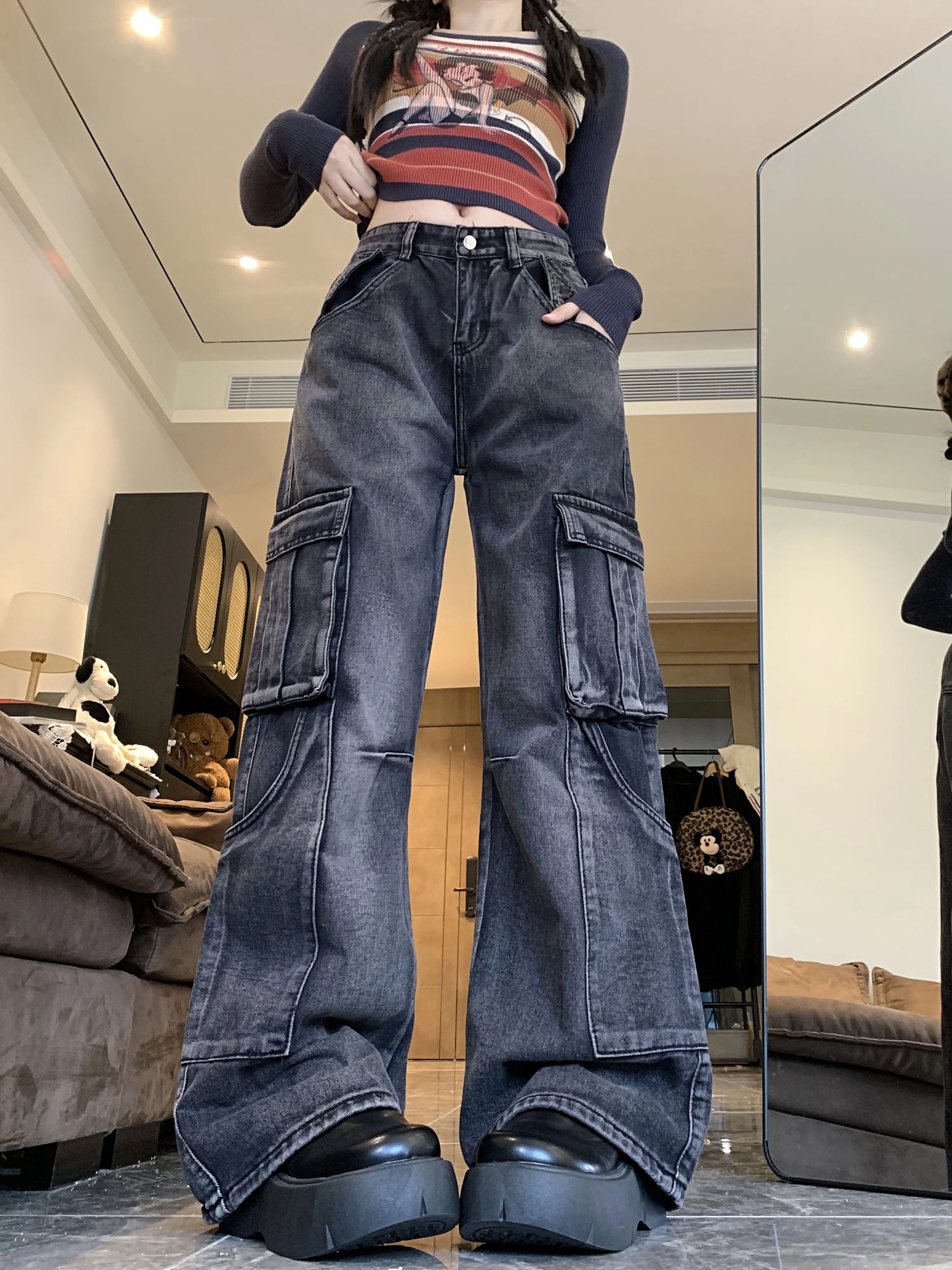Cool Girls High Street Jeans for Men and Women Loose Straight FloorLength Trousers Overalls 251029