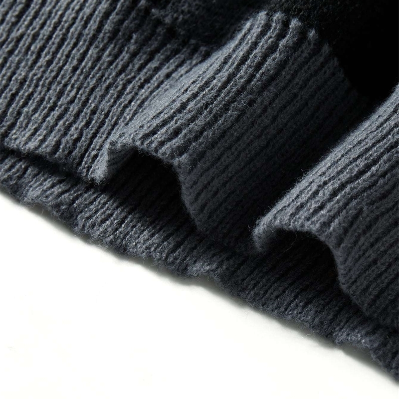 Autumn Winter Irregular Jacquard Pattern Pullover Sweater Casual Round Neck Contrast Color Knitted Mens y251010
