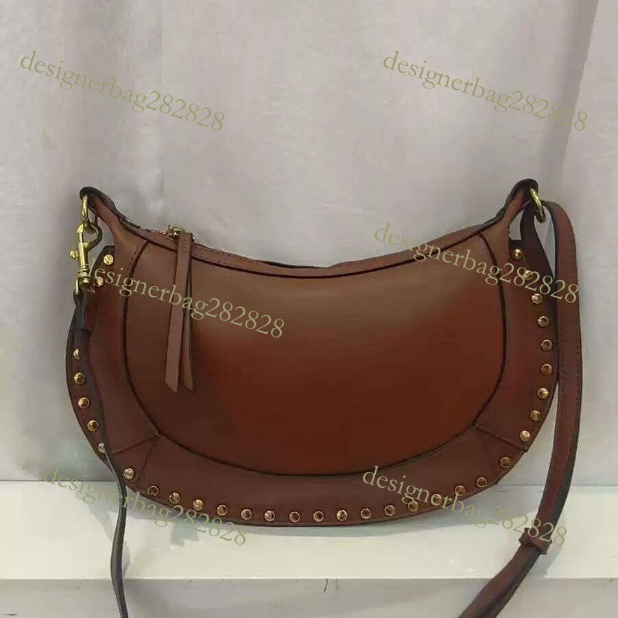 Designer Bag Tote Shoulder Bag French Rivet Classic Half Moon Genuine Leather Single Crossbody Unique Fashion Handbag