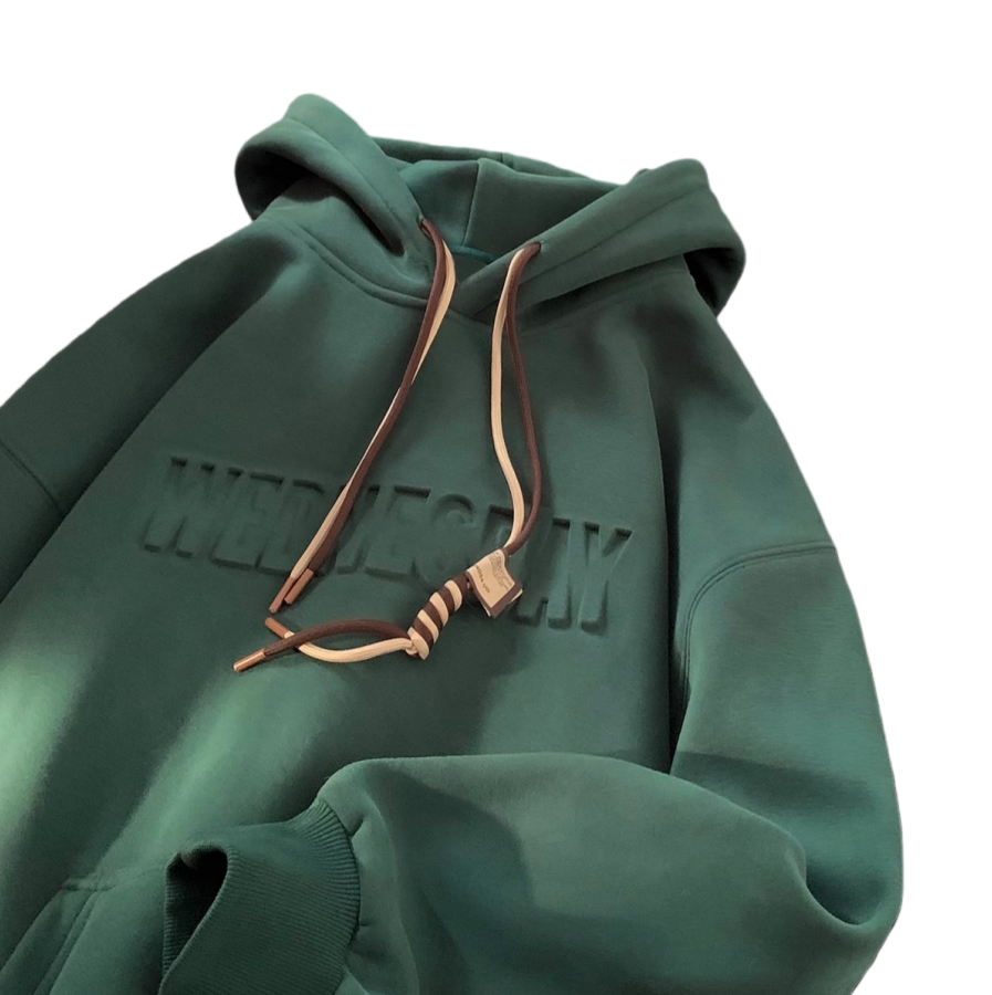 The thick hooded sweatshirt for men's spring and autumn Embossed Letters Casual Hooded Sweatshirt Loose Comfortable Men Women Hoodies