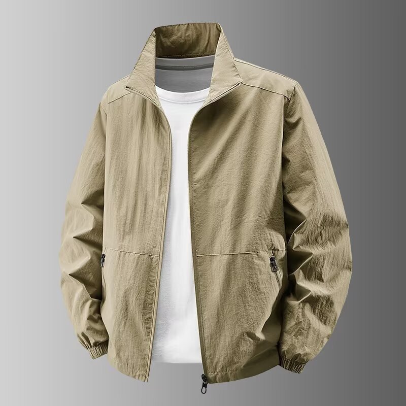 Autumn New Men's Outdoor Jacket Casual Jacket Men's Designer Coat Sports Top Stand Collar Quick-dry Thin Men's Clothing