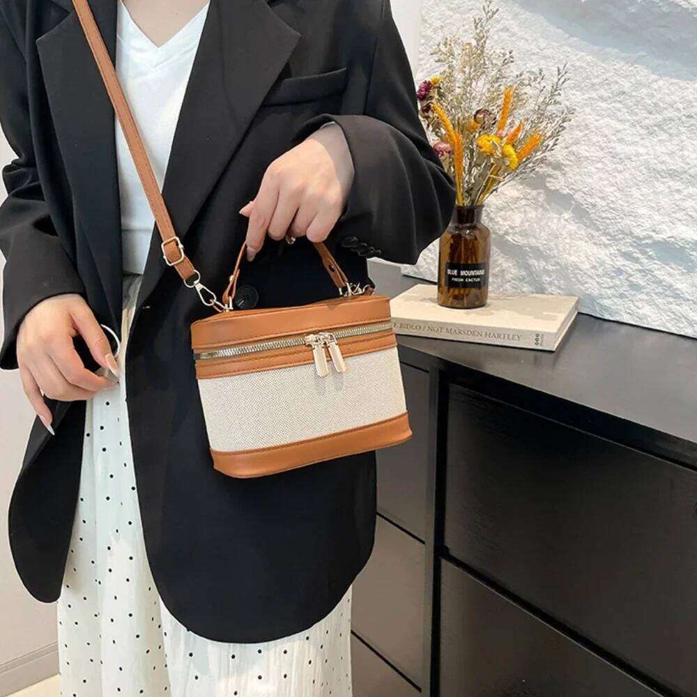 Leopard Pattern Crossbody Shoulder Bag Commuting, Casual Ladies Handbags Fashion Round Bucket Bags For Women's Daily Used