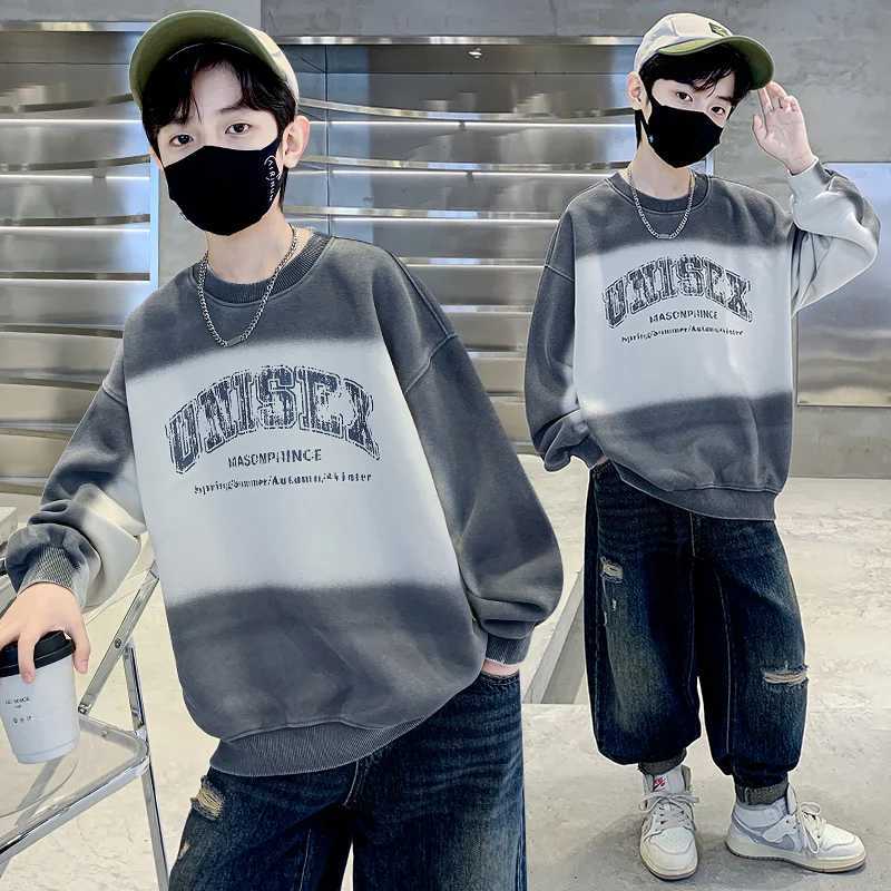 Kids Available in 2 Colors Sweatshirt with Letter Print Trendy Streetwear for Boys Loose Fit Urban Fashion StyleT251030