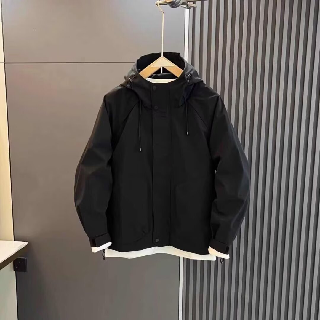 Men's Spring And Autumn Jacket American Style Hooded Designer Coat Casual Loose Workwear Jacket Trendy