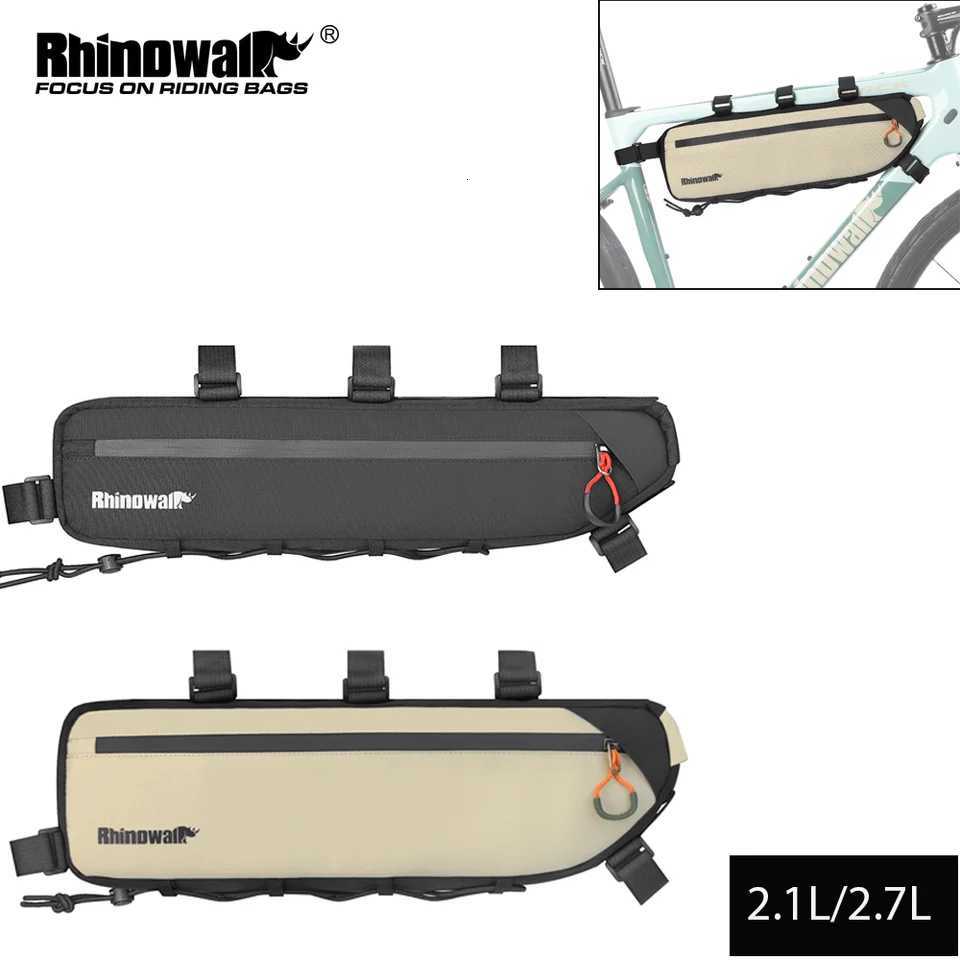 Rhinowalk Bike Bag 21L27L Bicycle Frame Under Tube Bag Dirtresistant MTB Road Gravel Bike Triangle Storage Bag 1 Piece Sale H251029
