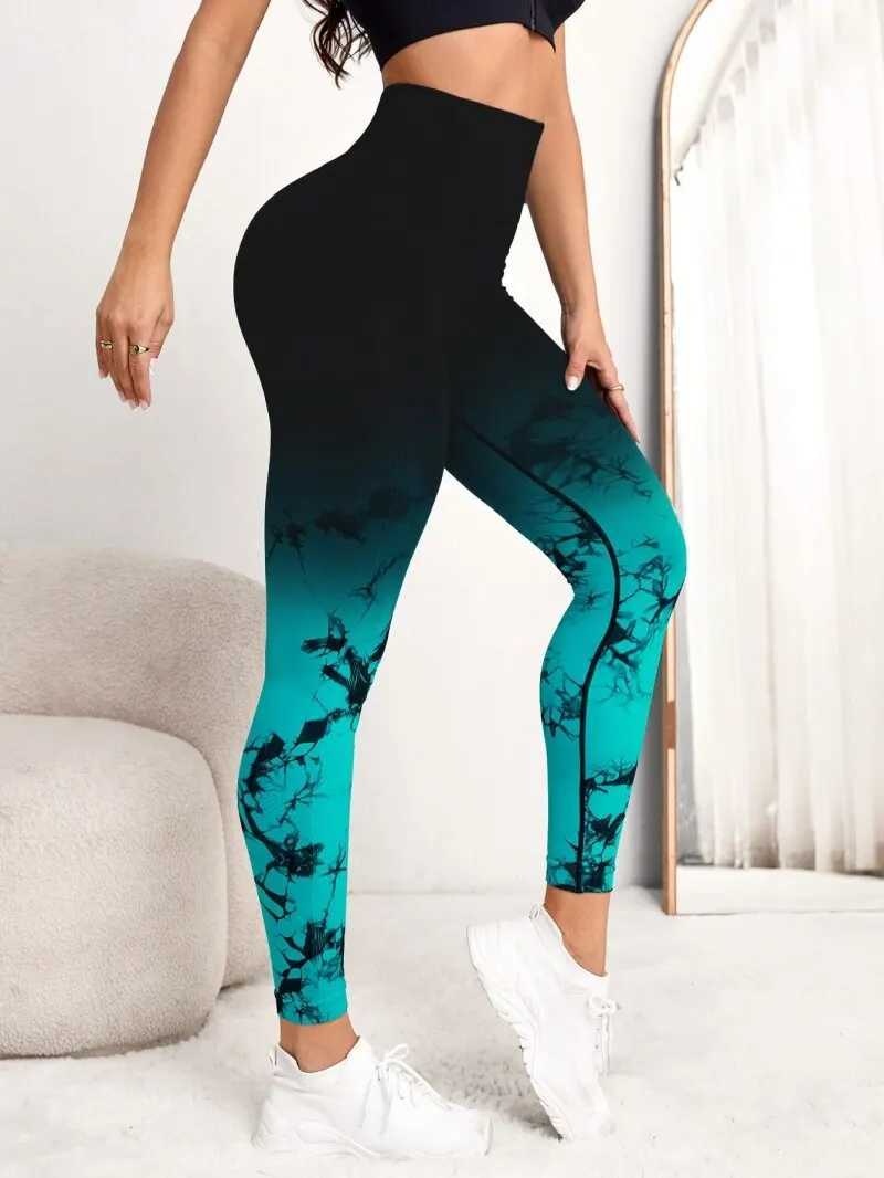 Pants Women Seamless Leggings Push Up Sports Fitness Joggings High Waist Gym Workout Scrunch Tie Dye Running Leggings J251030
