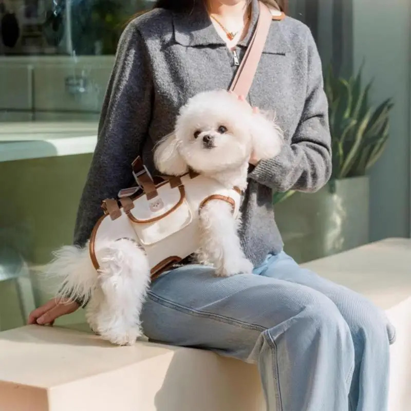 Portable Outdoor Breathable Traction Backpack Dog Leash Cat and Dog Harness Can Be Carried or Crossbody Cat Bag Pet Supplies 251030