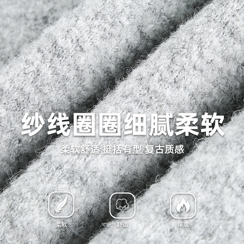 Light Luxury Old Money Henry Collar Polo Knit Sweater For Men Autumn And Winter Thickened Warm Sweater Lazy Designer Sweater Style Cardigan