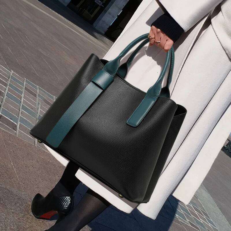 Aidrani Women's Genuine Leather New High-Quality Cowhide Handbag Elegant Versatile Single tote Shoulder Crossbody Bag