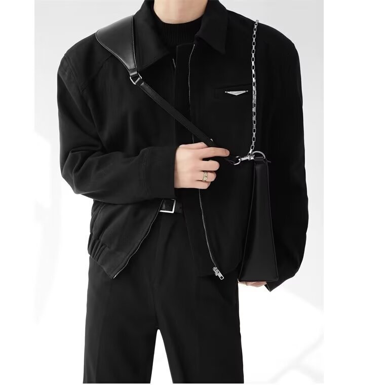 Cleanfit Korean Style Short Executive Jacket High Street Trendy Designer Coat Men's Coat Autumn Winter Fashionable High-end Lapel Top