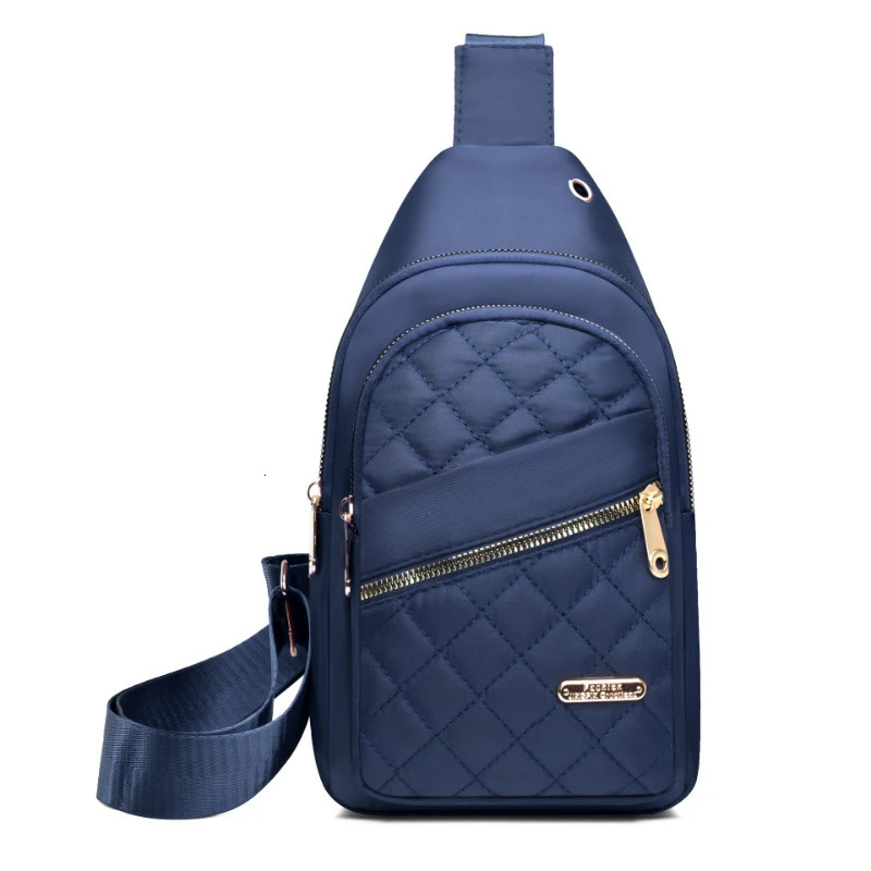 nylon fabric womens chest bag fashion single shoulder crossbody bag large capacity cycling waist bag 251030