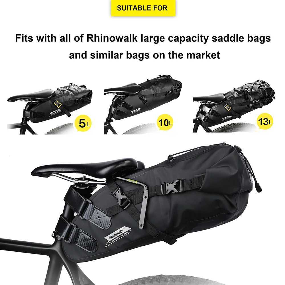 Rhinowalk Bike Pannier BagTail Seat Saddle Bag Bracket Rack 5L13L Portable Bracket Luggage Rack Bike Accessories H251029