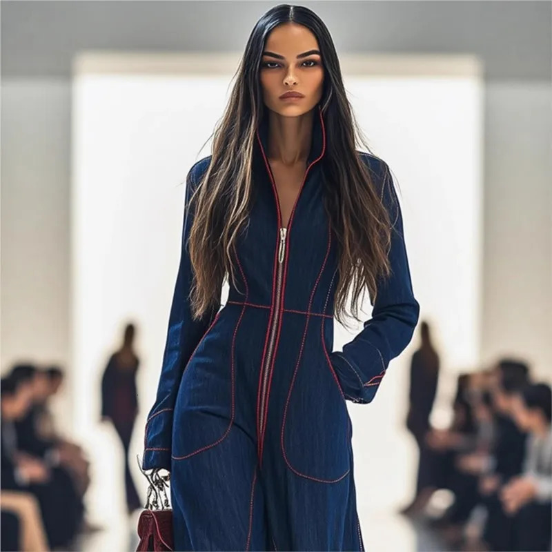 Solid Color Women Jumpsuits For Autumn Winter Long Sleeve Loose Fashion Streetwear Overalls Wide Leg Pants Trousers 251027