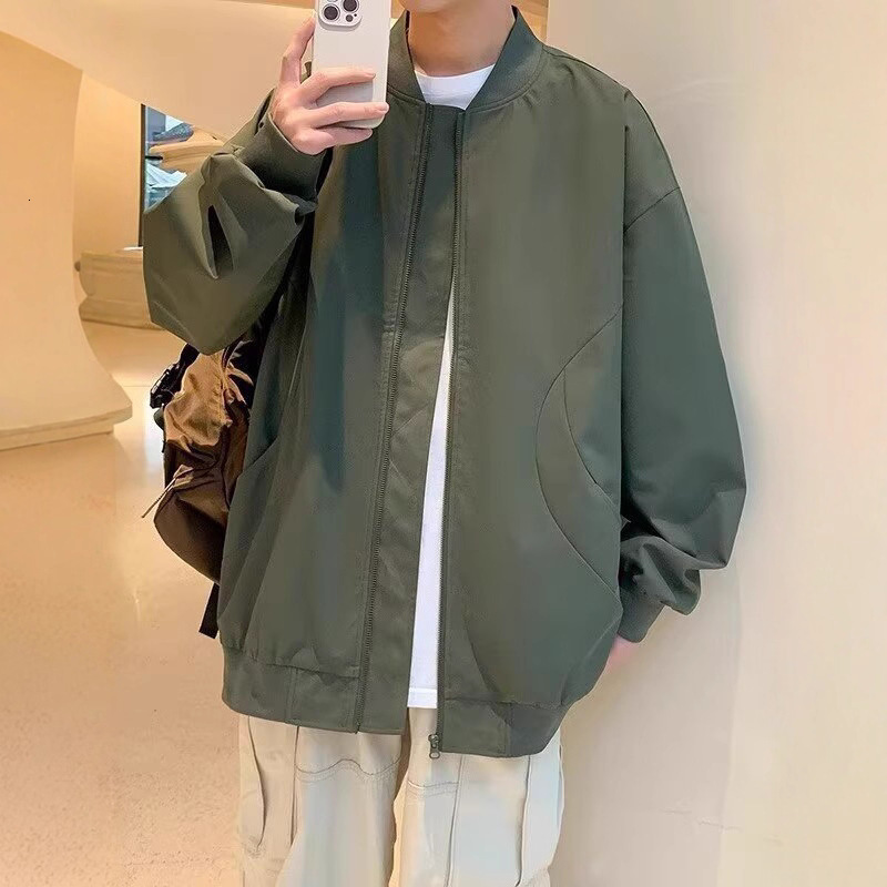 Designer Coat American Style Cool Baseball Collar Workwear Jacket Men Spring Autumn 2025 New Trendy Loose Casual Bomber Jacket