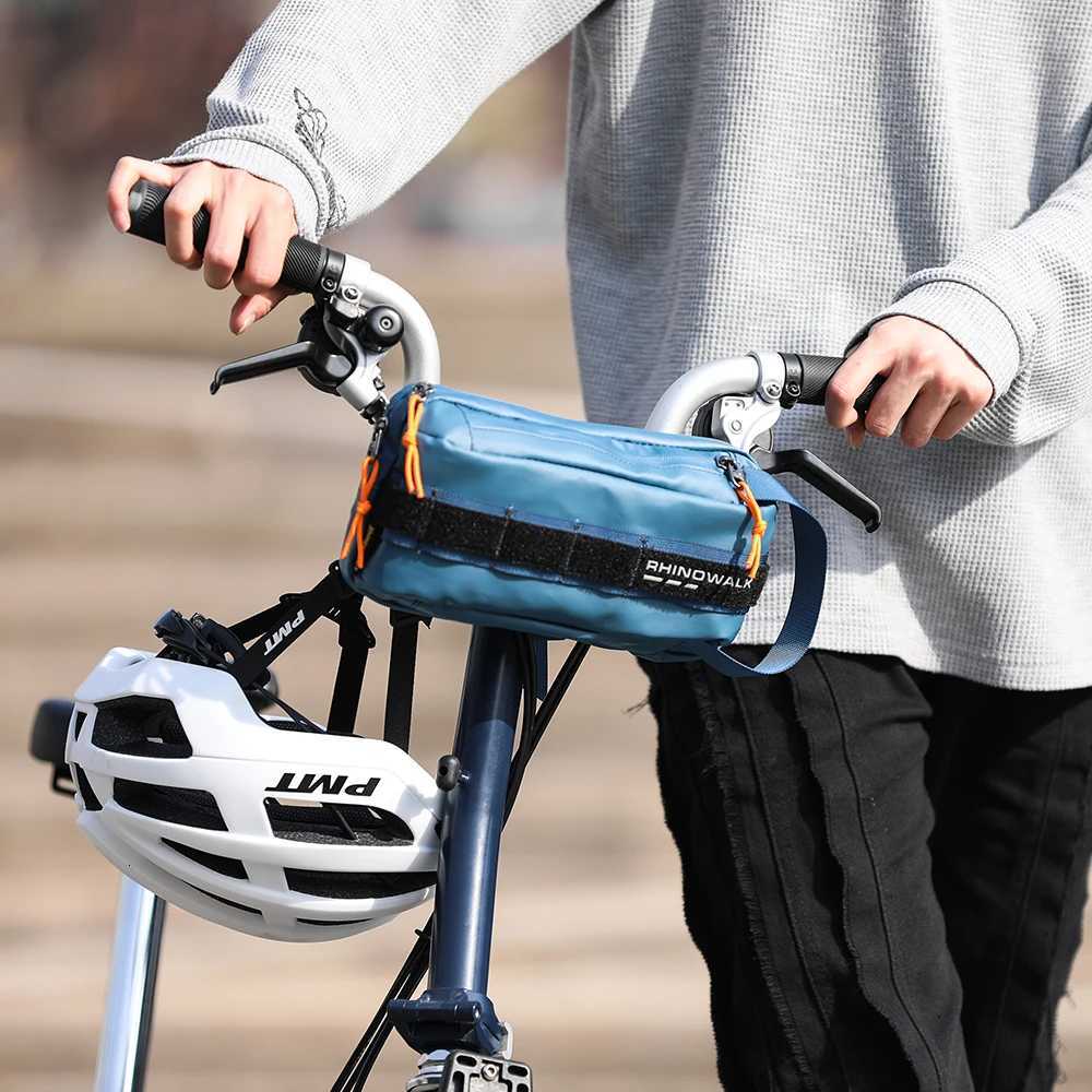 Rhinowalk Bike Handlebar Bag 24L Bicycle Bags Frame Pannier Bag Multifunction Portable Shoulder Waist Bag Bike Accessories H251029
