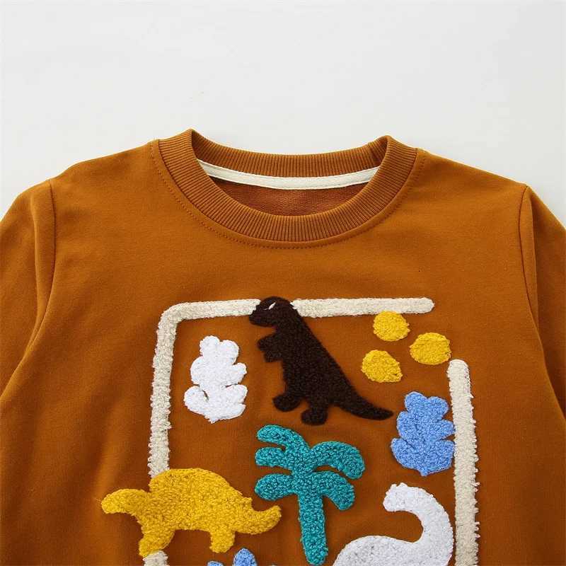 Jumping Meters 27T New Design Cotton Boys Sweatshirts Dinosaurs Childrens Sport Shirts Long Sleeve Kids Autumn Spring ClothesT251030