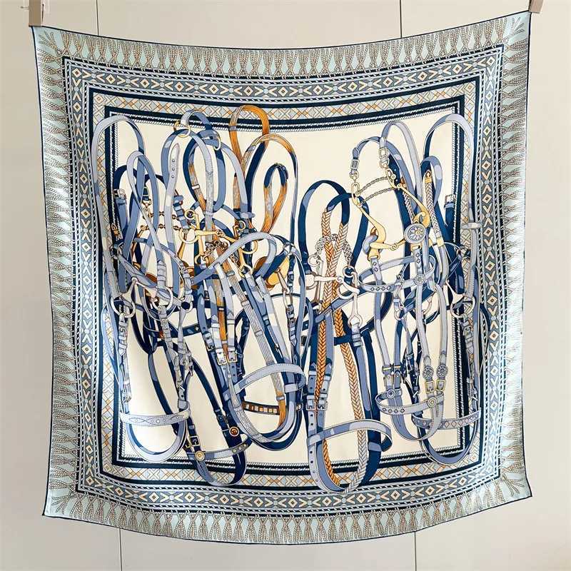 Belts Print 100 Silk Scarf Women Ladies Fashion Square Scarves Shawl Cape Poncho 35x35W251029