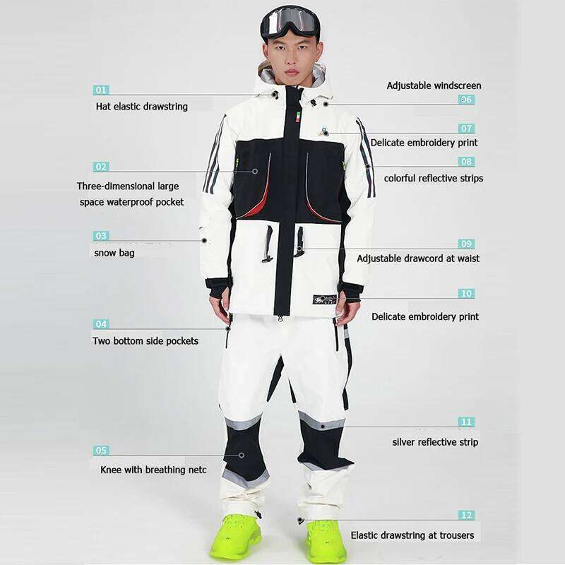 Windproof Waterproof Ski Suit For Women Men, Warm Clothing, Skiing And Snowboarding Suit, Winter Jackets