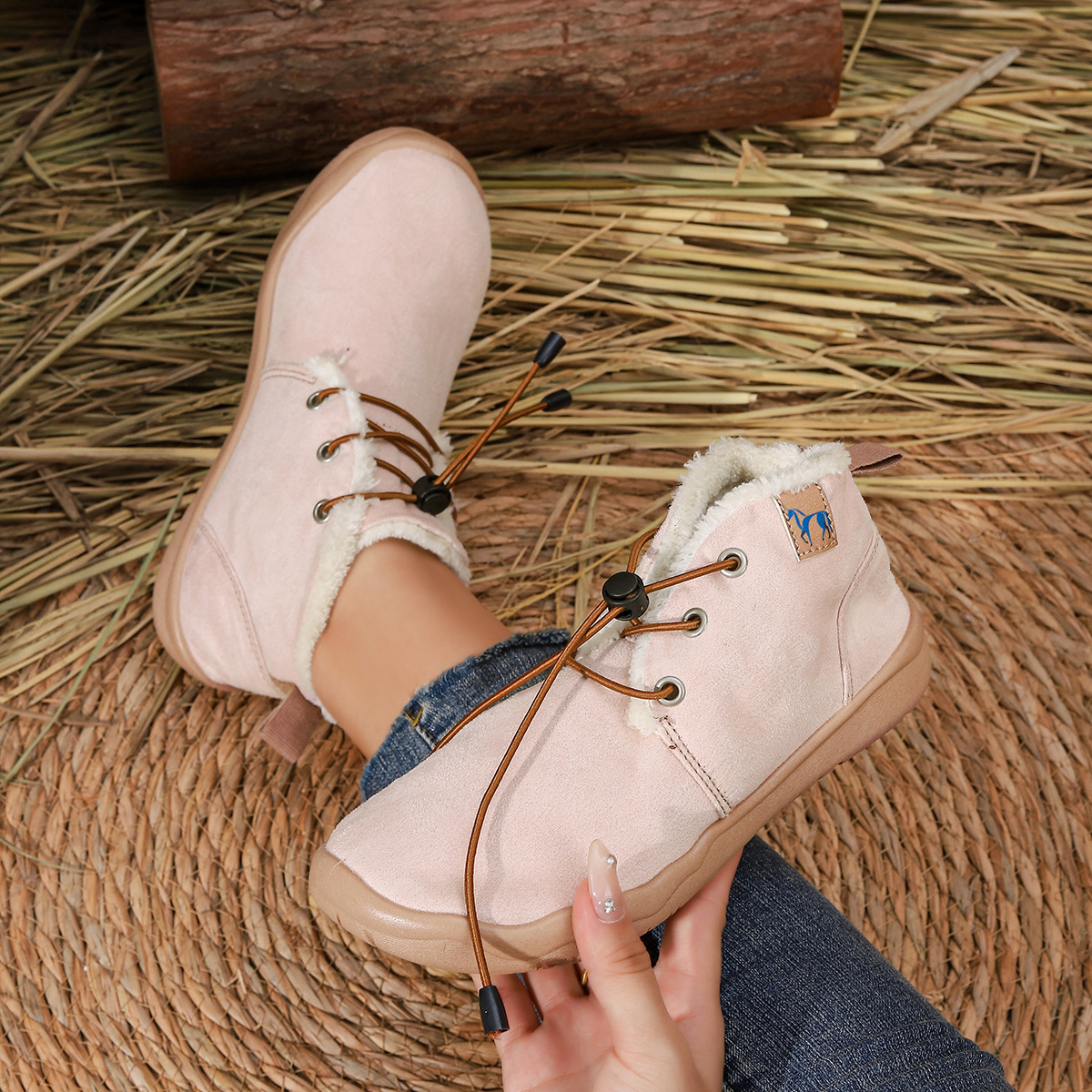 2025 Autumn/Winter Collection: Women's High-Cut Cotton Boots & Short Boots-Comfortable Sporty Design with Rubber Soles for All-Day Wear