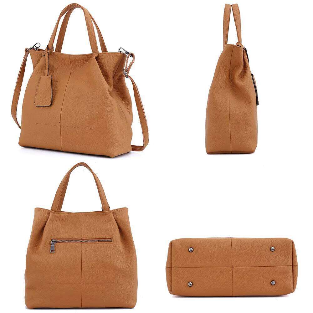 Designer bag 52 Zency Soft Genuine Leather Handbag Women's Shoulder Winter Fashion Casual Design Shopper Crossbody Large Bucket Tote Bag