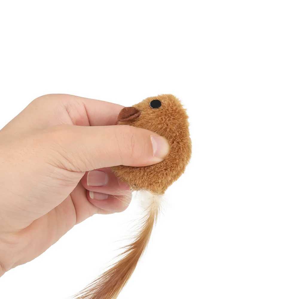 Accessories Mouse Replacement Head for Funny Cat Stick Toy Bell Cats Rod Teaser Kitten Feather Pet Toy S251029