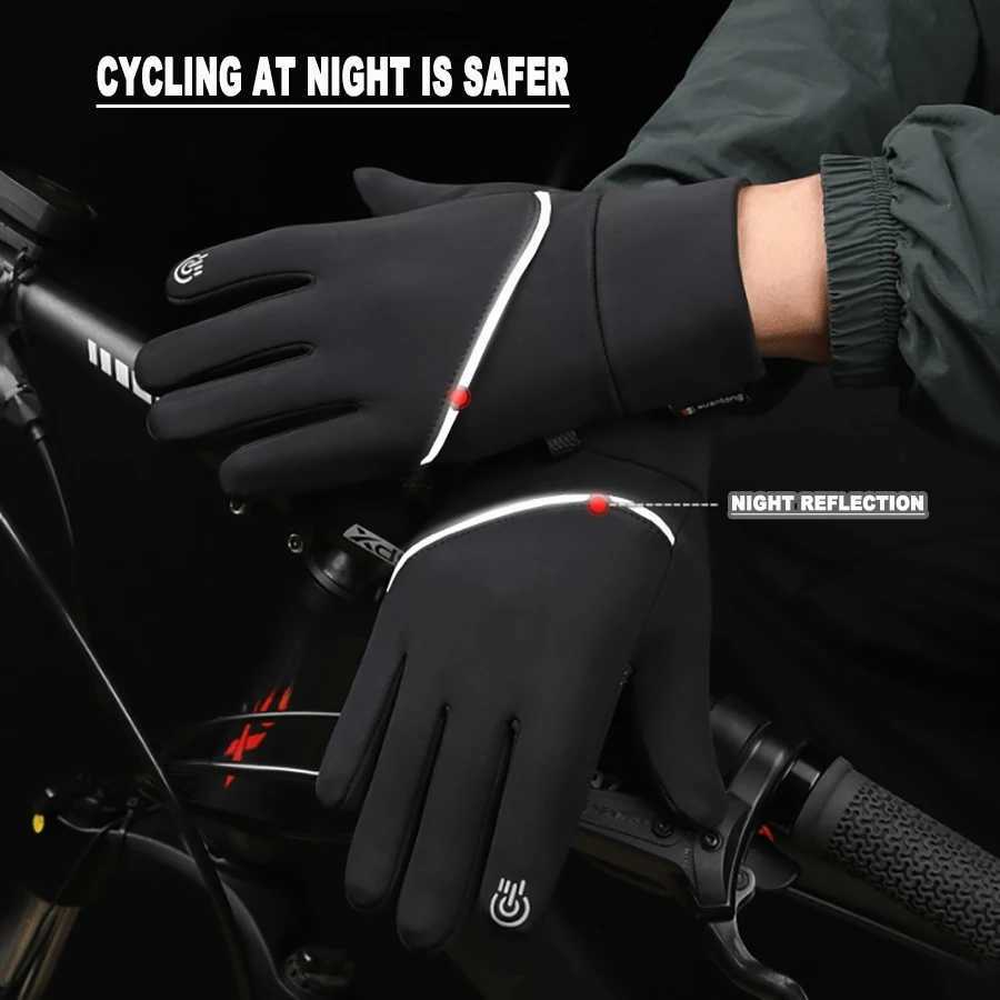 YANBIGUO Winter GlovesThermal Warm Ski Gloves Touch Screenfor RunningCyclingBikingDrivingTyping Freezer WorkShooting J2510291