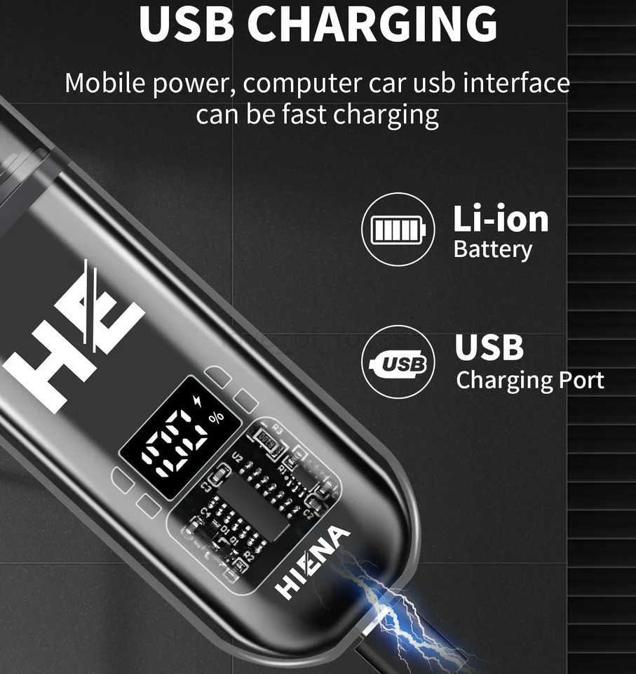 Home Electric Nose Hair Trimmer Washable USB Rechargeable Mini Nose Hair Groomer with Digital Display Unisex Z251030