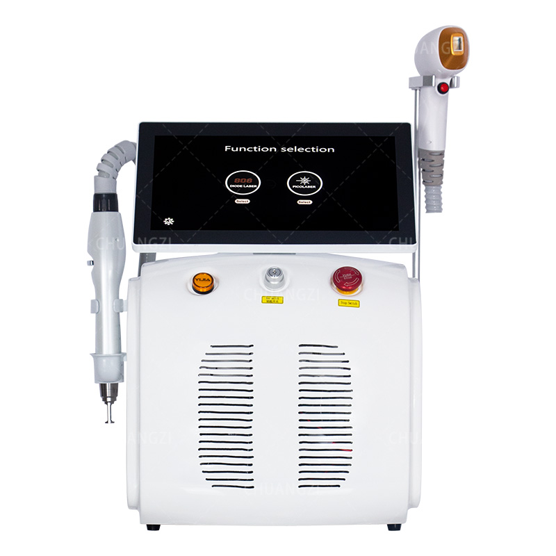 Upgraded Diode Laser Hair Removal Picosecond 2 in 1 Machine New Upgrade Remove Tattoo Pigment Permanent Hair Removal Ultra High Energy