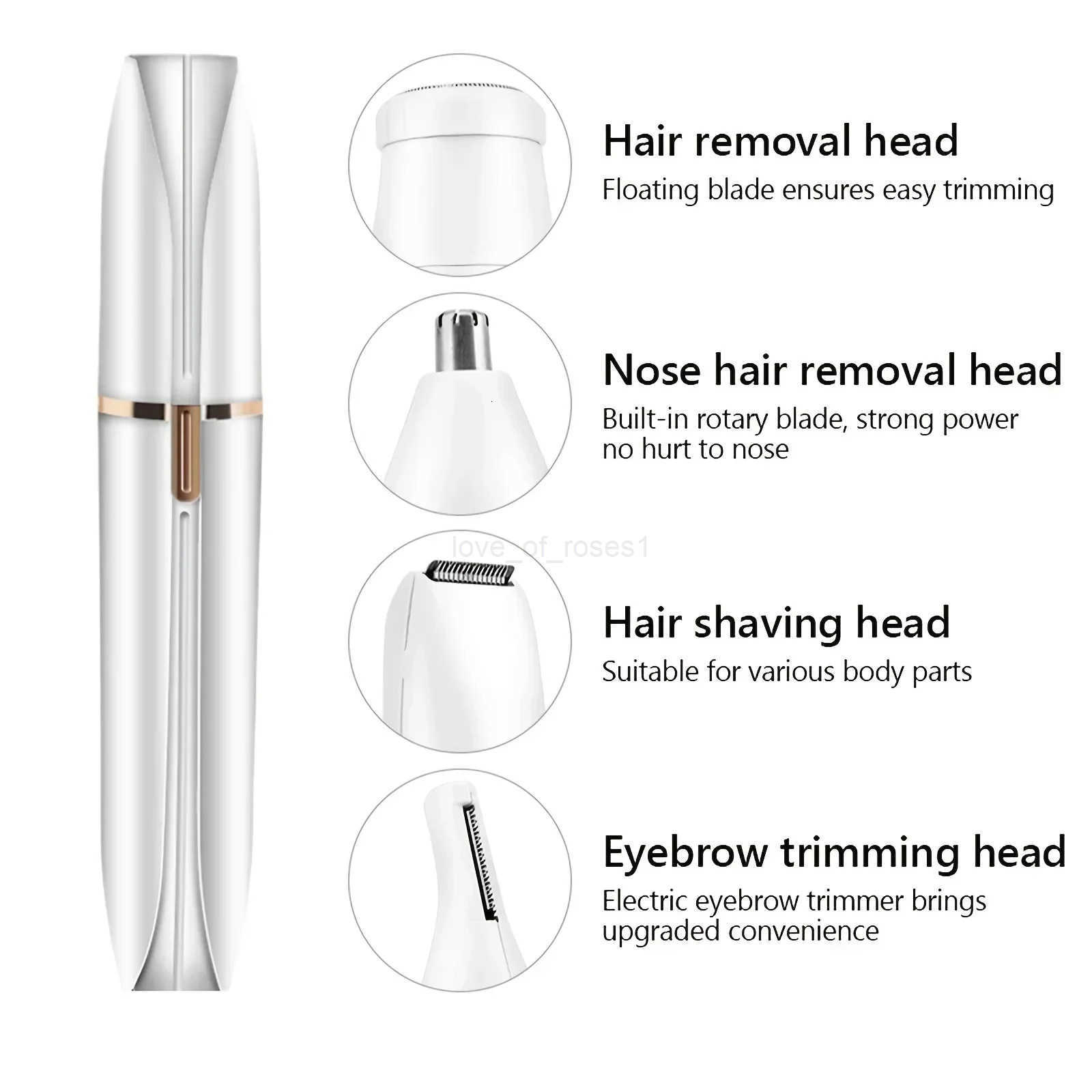4 In 1 Electric Razor for Women Full Body Shaving Facial Epilator Shaver Eyebrow Trimmer Nose Bikini Line Electric Hair Remover Z251030