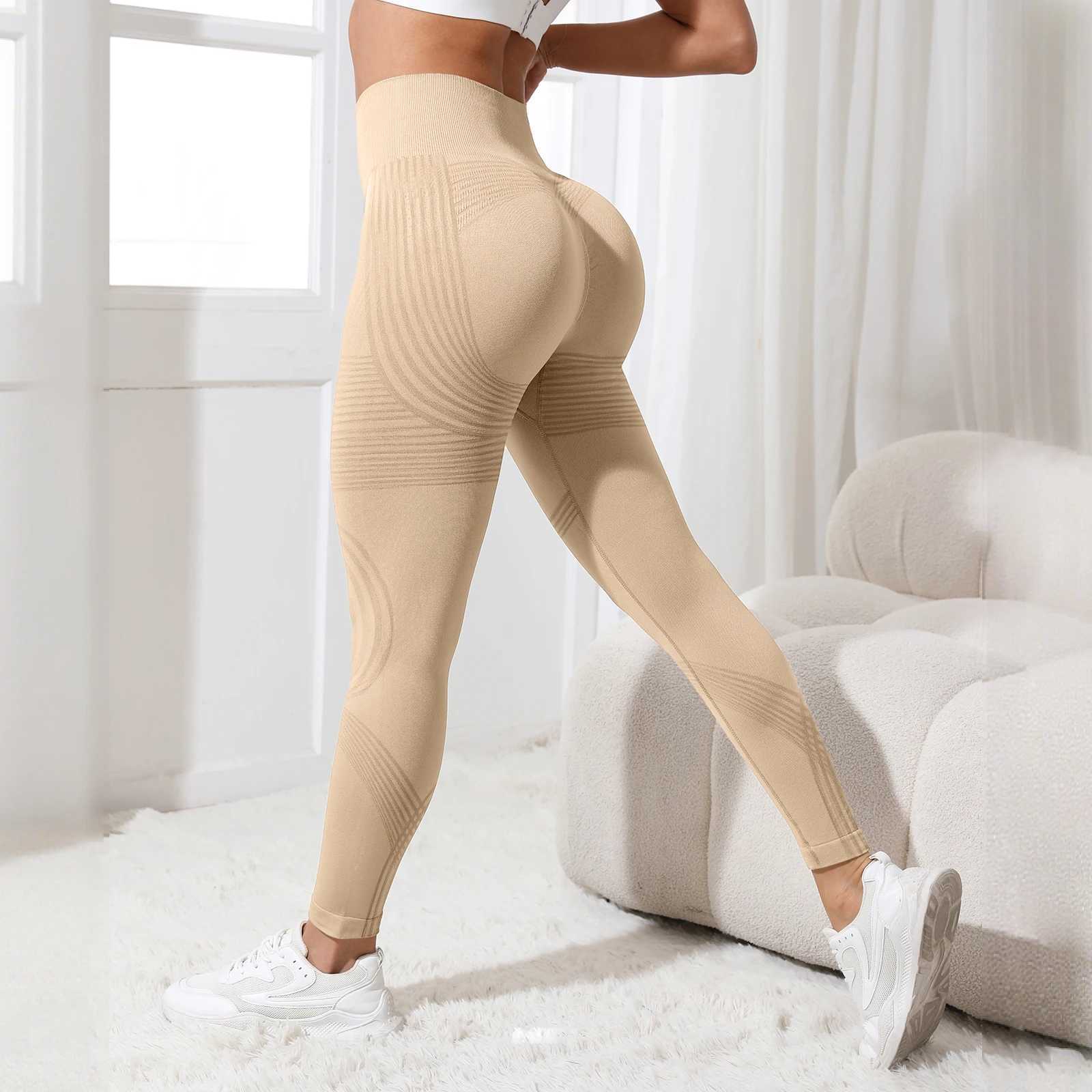Women Scrunch Butt Lifting Seamless Leggings Booty High Waisted Workout Yoga Pants J251030