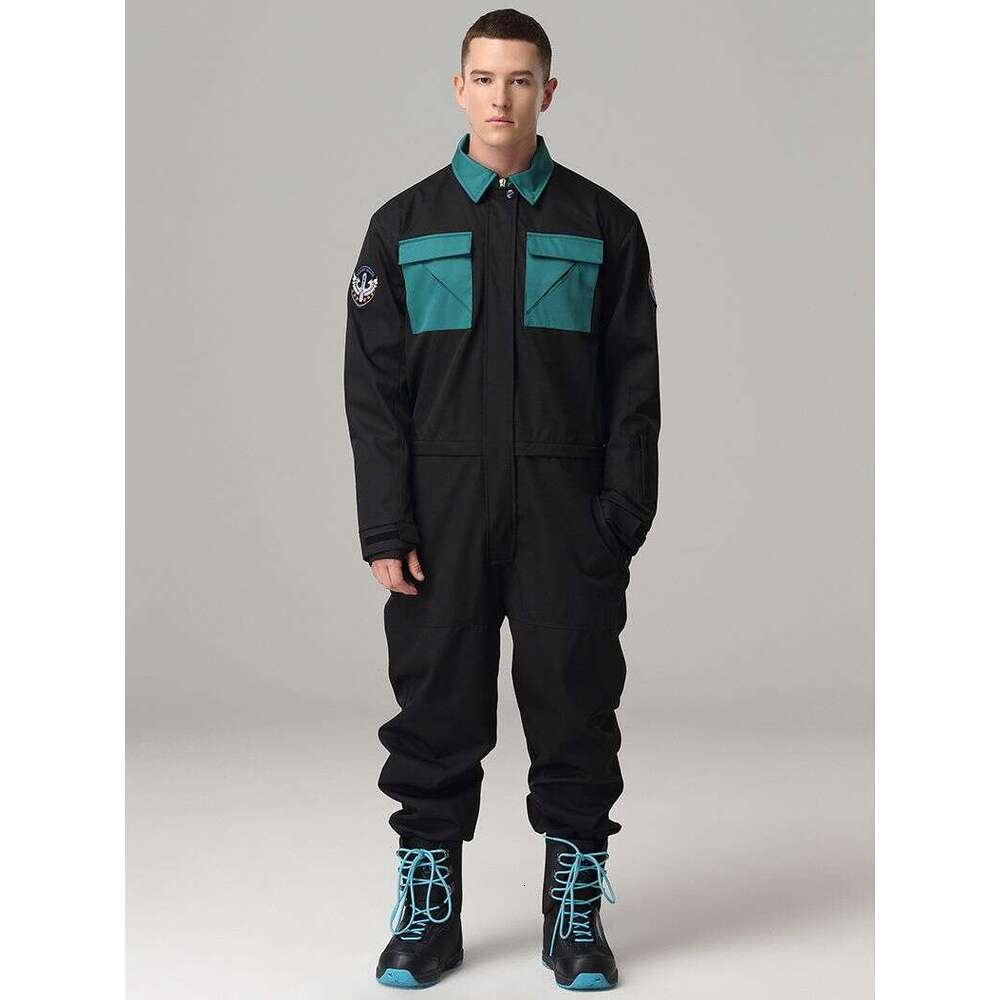 New One-Piece Ski Suit For Men Women, Waterproof, Windproof, Padded, Warm, Snowboard Equipment Jacket And Pants