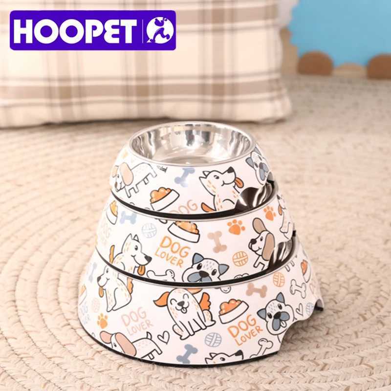 HOOPET Stainless Steel Pet Bowl Cat Feeder Drinker Supplies Kitten Puppy Food Feeding Water Drinking Bowls Pet Accessories J251113