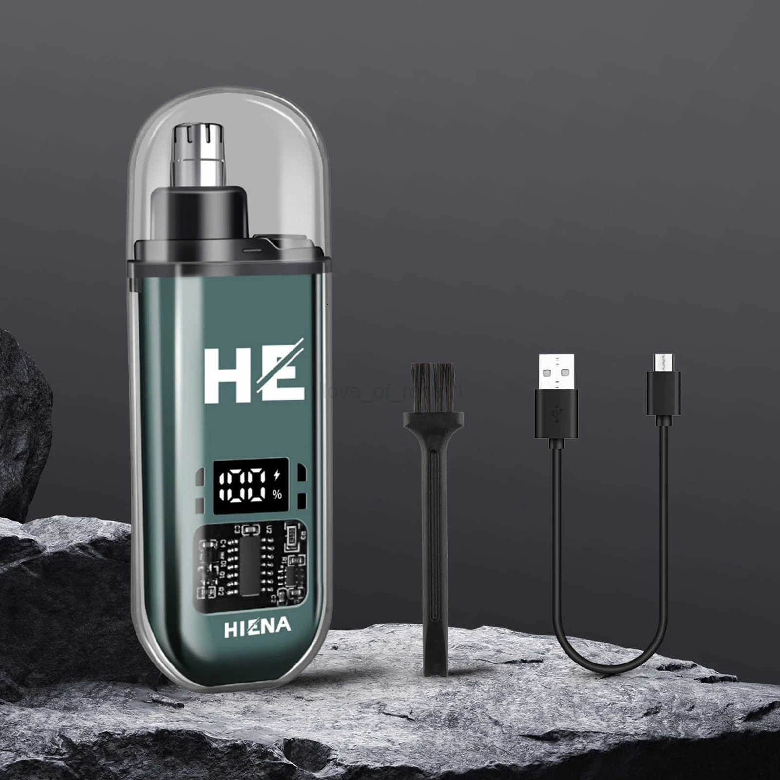 HIENA Electric Nose Hair Trimmer for Men Mini Nose Ears Hair Eyebrow Trimmer USB Rechargeable Hair Clipper Pocket razor machine Z251030