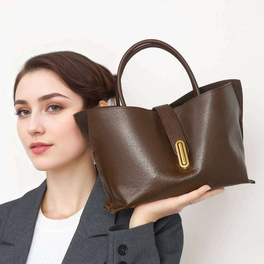 Designer Bag Luxury Bag Top Layer Cowhide Bucket For Women 2025 New Fashion Handheld Genuine Leather Single Shoulder Women's Handbag Tote Bag Sho