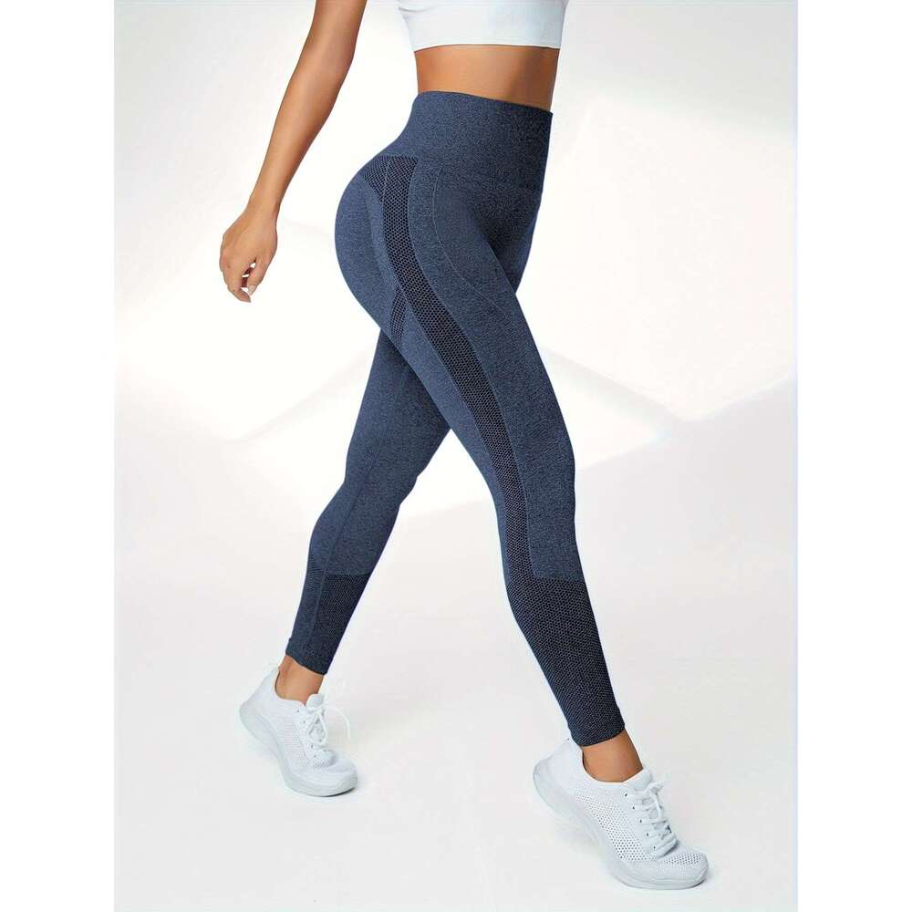 3-Pack High-Waist Compression Sports Leggings Women with Side Stripe Detail, Polyamide & Elastane, Solid Color, High Stretch, Skinny Fit, Cropped Leng