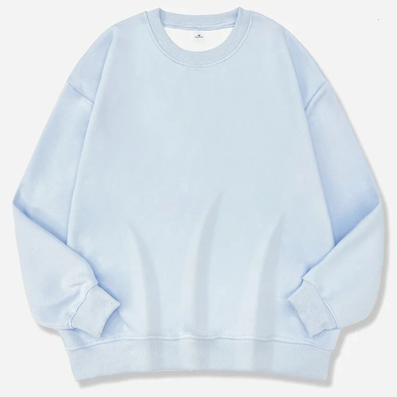 2025 Women Simple Pullover Female Fashion Harajuku Streetwear Solid Color ONeck Hoodie Autumn Winter Loose Casual Tops 251030