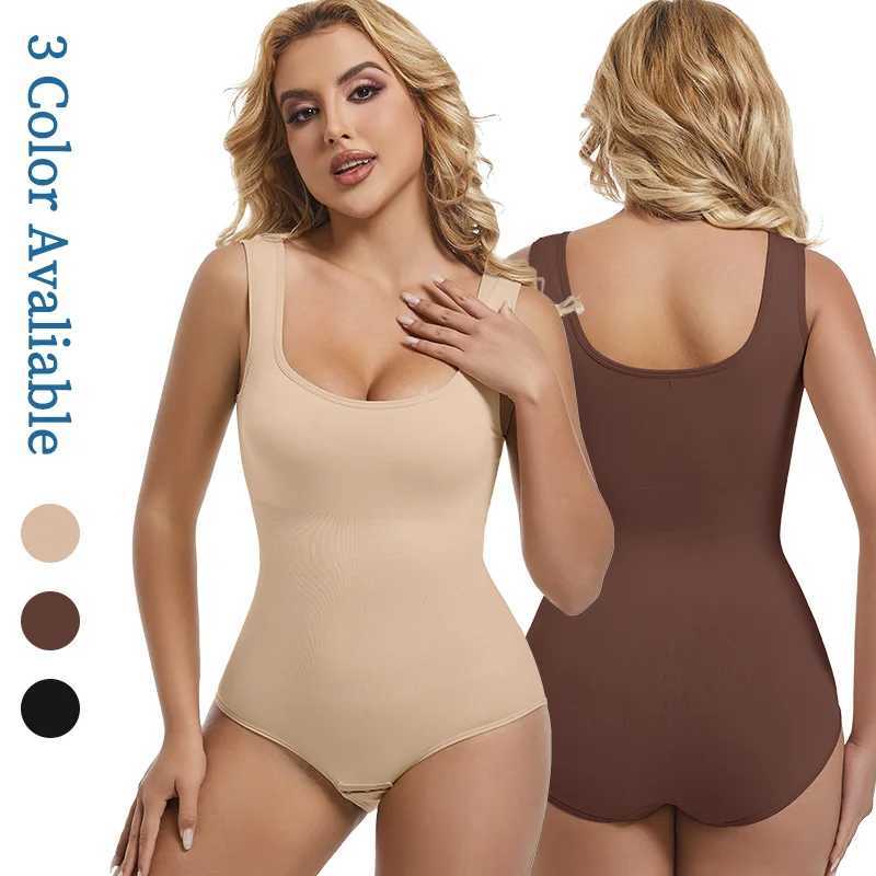 Women Sexy Compression Bodysuit Tummy Control Tank Top Outfit Wide Strap Tank Tops Slimming Body Shaper Butt Lifter Vest L251030