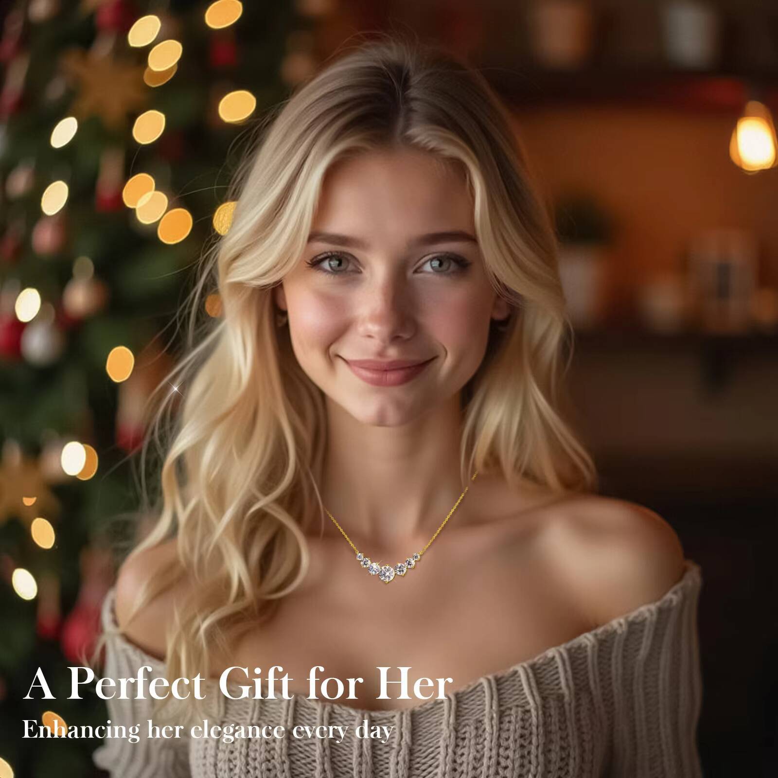 Mossanite Charm Gifts 14K Gold Plated Solid 925 Sterling Silver 50CT GRA VVS Moissanite Lab Diamond Pendant Necklace for Women