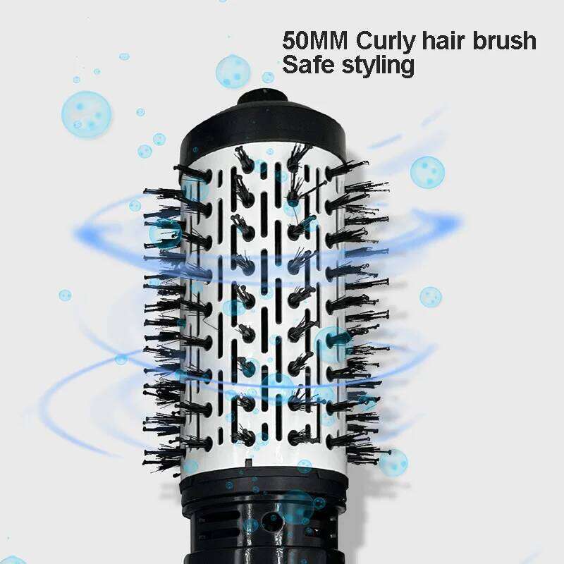 Auto Rotating Hot Air Brush Set 2In1 Interchangeable Constant Temperature Curling Straightening Anti-Scald Hair Styling Comb