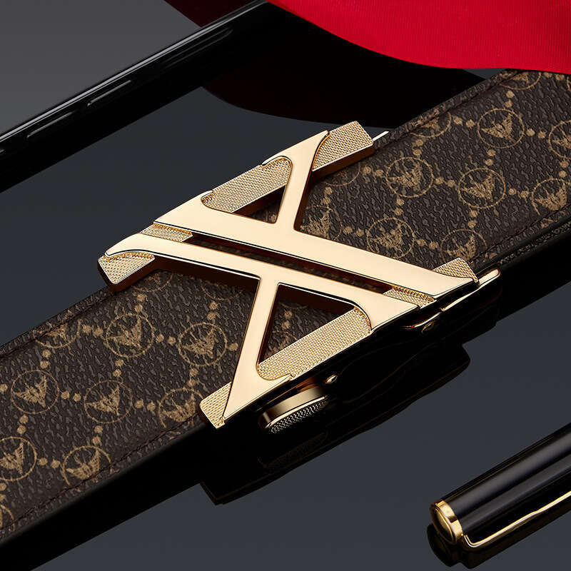 High-end Alloy Surface PVC Leather Business Versatile Men's Belt New Model