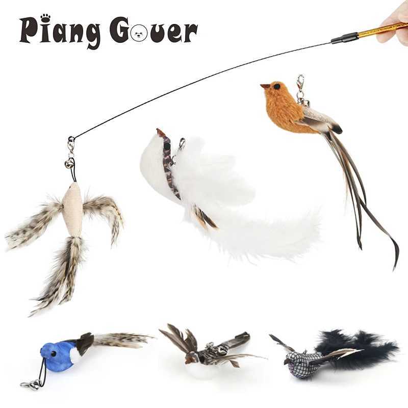 Replacement Head for Funny Cat Stick Toy Bell Various Kinds Cats Rod Feather Birds Teaser Toy for Kitten Pet Supplies S251029
