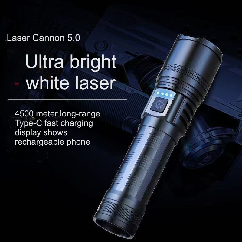 Powerful Portable 30-Watt Aluminum Alloy LED Torch for Outdoor Activities & Emergency Use---Aluminum alloy waterproof flashlight